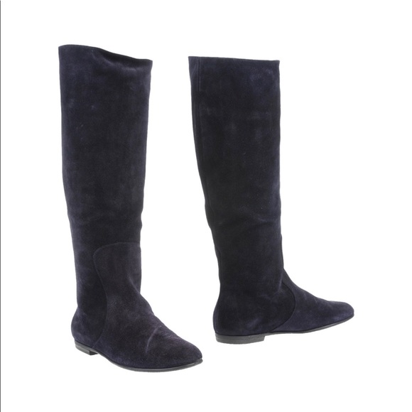 Giuseppe Zanotti Navy Suede Boots - Picture 1 of 5